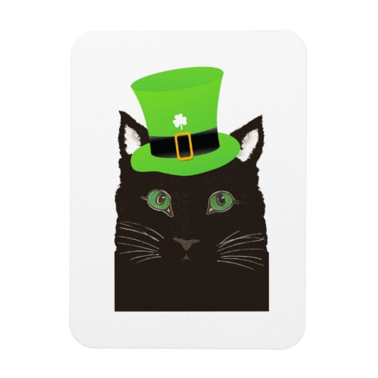 Coole Katze mit einem grünen Hut Magnet (Vertikal)