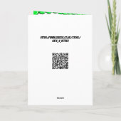 Coole Katze mit Green Shades Geburtstagkarte Karte (Rückseite)