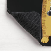 Coole Katze mit Klarinettendesign Hippy-Hipster Mousepad (Ecke)