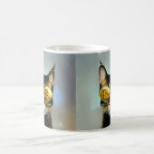 Coole Katze mit Monogramm personalisierte Katze Ge Kaffeetasse (Mittel)