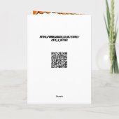 Coole Katze mit Orange Shades Geburtstagkarte Karte (Rückseite)