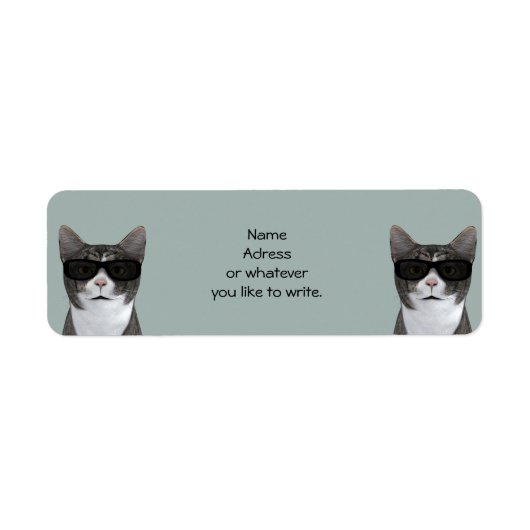 Coole Katze mit schwarzer Sonnenbrille (Vorne)