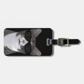Coole Katze mit schwarzer Sonnenbrille Gepäckanhänger (Vorderseite horizontal)