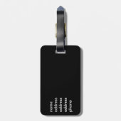 Coole Katze mit schwarzer Sonnenbrille Gepäckanhänger (Rückseite vertikal)