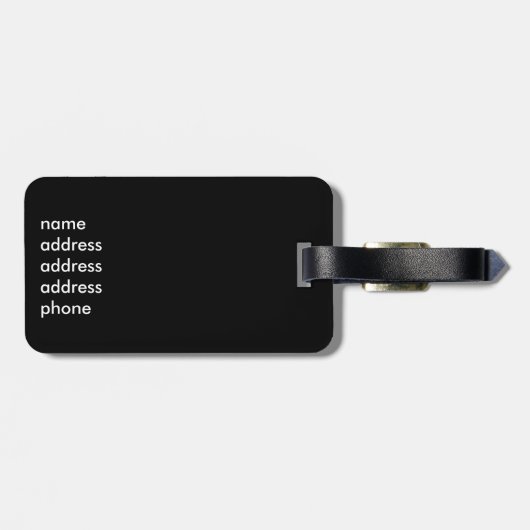 Coole Katze mit schwarzer Sonnenbrille Gepäckanhänger (Rückseite horizontal)