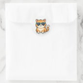 Coole Katze mit Sonnenbrille Aufkleber Lustig Ästh (Tasche)