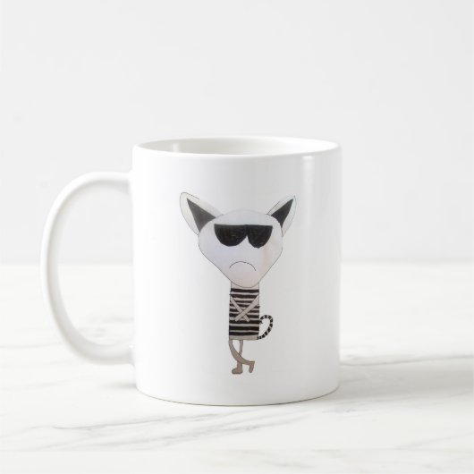 Coole Katze mit Sonnenbrille Kaffeetasse (Links)