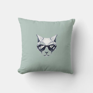 Coole Katze mit Sonnenbrille Kopfkissen Kissen