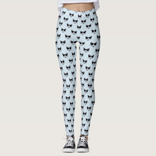 Coole Katze mit Sonnenbrille Leggings (Vorderseite)