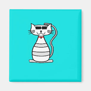Coole Katze mit Sonnenbrille Magnet