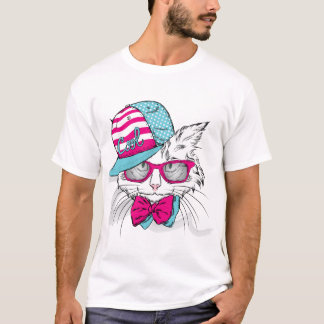 Coole Katze mit Sonnenbrille T-Shirt