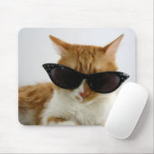 Coole Katze mit Sonnenbrillen Mousepad (Mit Mouse)