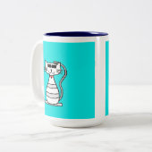 Coole Katze mit Sonnenbrillen Zweifarbige Tasse (Vorderseite Links)