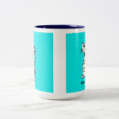 Coole Katze mit Sonnenbrillen Zweifarbige Tasse (Mittel)