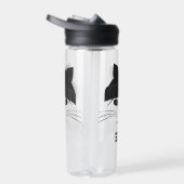 Coole Katze mit Wollhut Personalisiert Trinkflasche (Rechts)