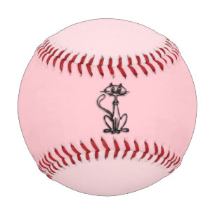 Coole Katze mit zwei Tonen Rosa Baseball