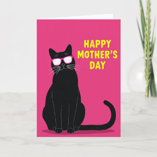 Coole Katze Muttertags-Grußkarte Karte