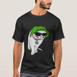 Coole Katze Niedlich mit Brille zum Vatertag T-Shirt