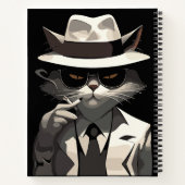 Coole Katze Noir: Suave und mysteriöse Feline Notizblock (Rückseite)