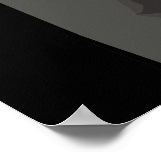 Coole Katze Noir: Suave und mysteriöse Feline Poster (Ecke)