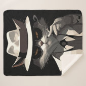 Coole Katze Noir: Suave und mysteriöse Feline Sherpadecke (Vorderseite (Horizontal))