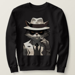 Coole Katze Noir: Suave und mysteriöse Feline Sweatshirt