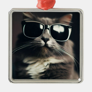 Coole Katze Ornament Aus Metall