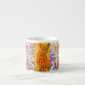coole Katze popart Collage Espressotasse (Vorderseite)