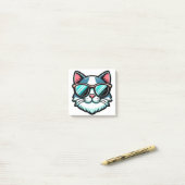 Coole Katze Post-it® Notizen – Stylische Katzen-No (Auf Schreibtisch)