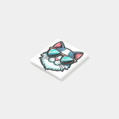 Coole Katze Post-it® Notizen – Stylische Katzen-No (angewinkelt)