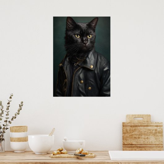 Coole Katze Poster (Küche)