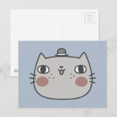 Coole Katze Postkarte (Vorne/Hinten)