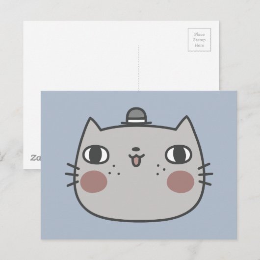 Coole Katze Postkarte (Vorne/Hinten)