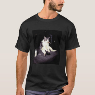 Coole Katze raucht Zigarette Kätzchen Lustiger Hau T-Shirt