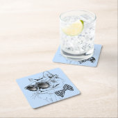 Coole Katze Rechteckiger Pappuntersetzer (Vor Ort)