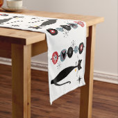 Coole Katze Retro Atomära-Mitte des Jahrhunderts Kurzer Tischläufer (Beispiel)