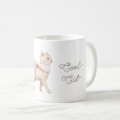 Coole Katze Rosa Hauch Schal Kaffeetasse (VorderseiteRechts)