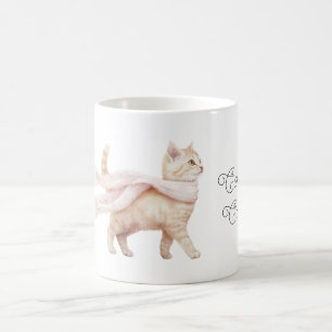 Coole Katze Rosa Hauch Schal Kaffeetasse