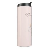 Coole Katze Rosa Hauch Schal Thermosbecher (Nach links gedreht)