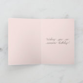 Coole Katze Rosa Schal Geburtstag Karte (Innenseite)