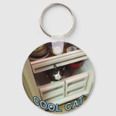 Coole Katze Schlüsselanhänger (Vorderseite)