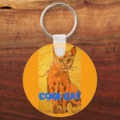Coole Katze Schlüsselanhänger (Vorderseite)