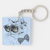 Coole Katze Schlüsselanhänger (Rückseite)