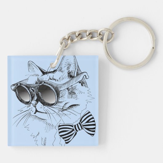 Coole Katze Schlüsselanhänger (Rückseite)