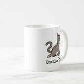 Coole Katze Skooter Tassen-eine Kaffeetasse (VorderseiteRechts)
