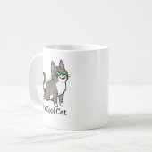 Coole Katze Skooter Tassen-eine Kaffeetasse (Vorderseite Links)
