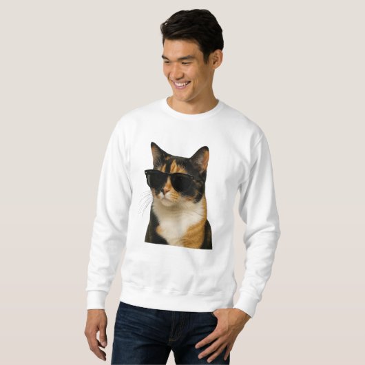 Coole Katze Sweatshirt (Vorne ganz)