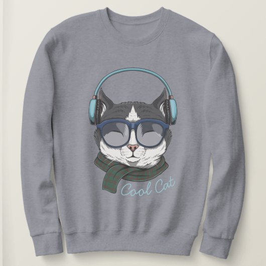 Coole Katze Sweatshirt (Design vorne)