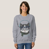 Coole Katze Sweatshirt (Vorne ganz)