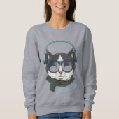 Coole Katze Sweatshirt (Vorderseite)